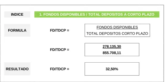Tabla 19: Indicador de rendimiento de Cartera 