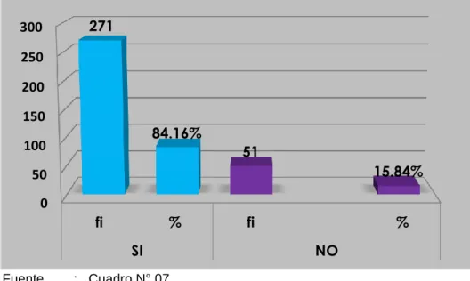 GRÁFICO N° 07 