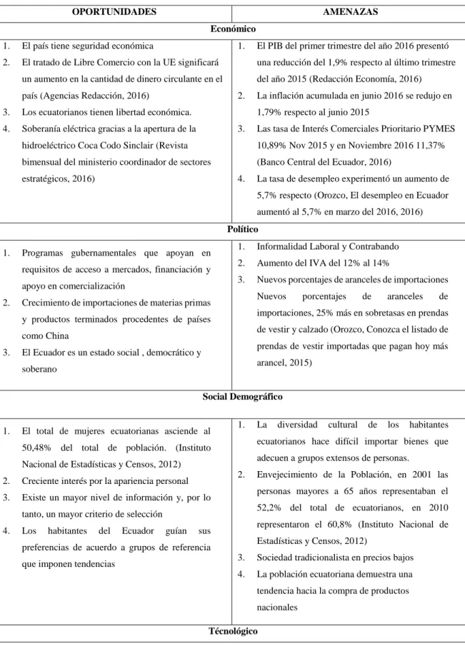 Cuadro 11:Matriz de Diagnóstico Externo 