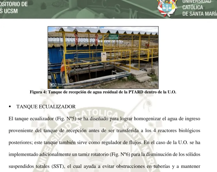 Figura 6: Tamiz rotatorio del tanque ecualizador de la PTARD dentro de la U.O. 