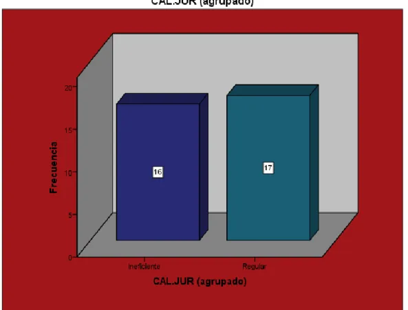Figura 3: Representación descriptiva de la dimensión Calificación Jurídica  Fuente: Elaboración propia 