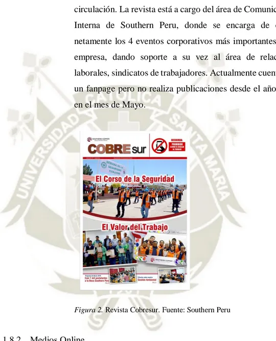 Figura 2. Revista Cobresur. Fuente: Southern Peru