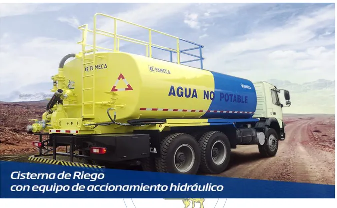 Figura 10: Cisterna de riego con equipo de accionamiento hidráulico 