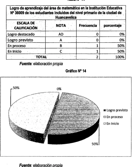 Gráfico N° 14 