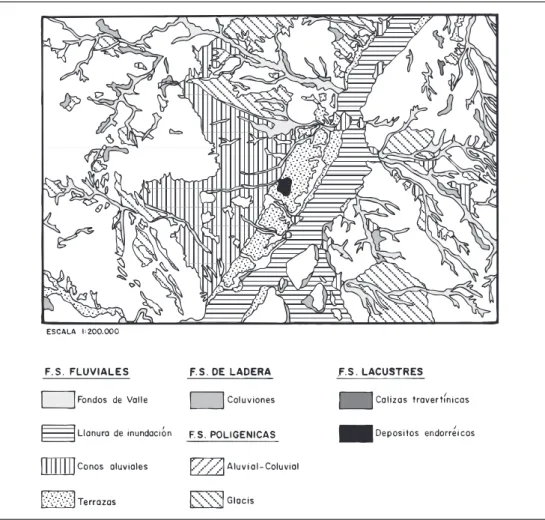 Figura 3.10. Mapa de formaciones superficiales.
