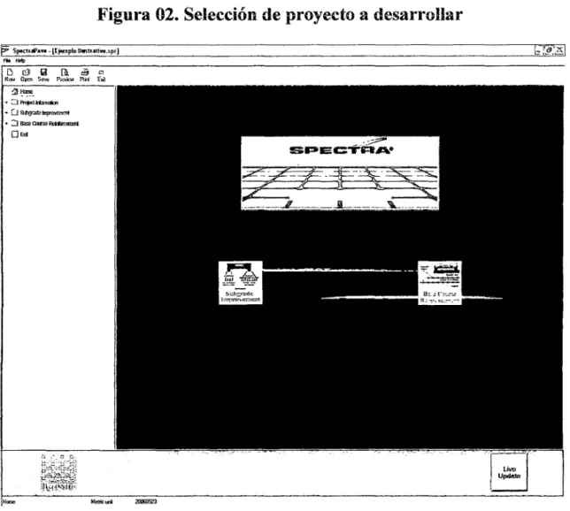 Figura 02. Selección de proyecto a desarrollar 