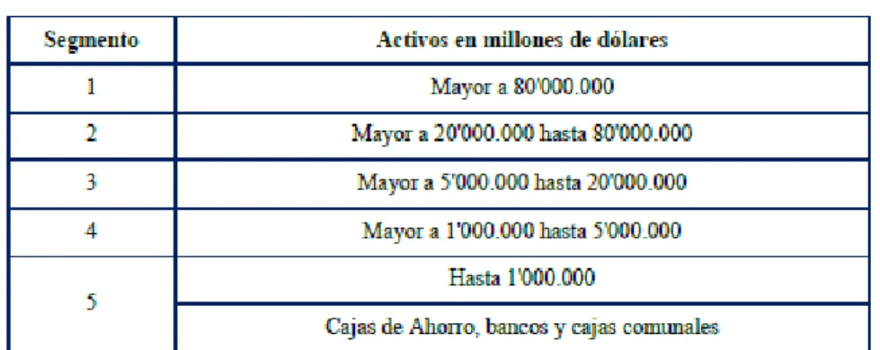 Tabla 1. Segmentación de las cooperativas 