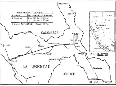 Figura W  3 Ubicación de la Compañía Minera Poderosa S.A. 