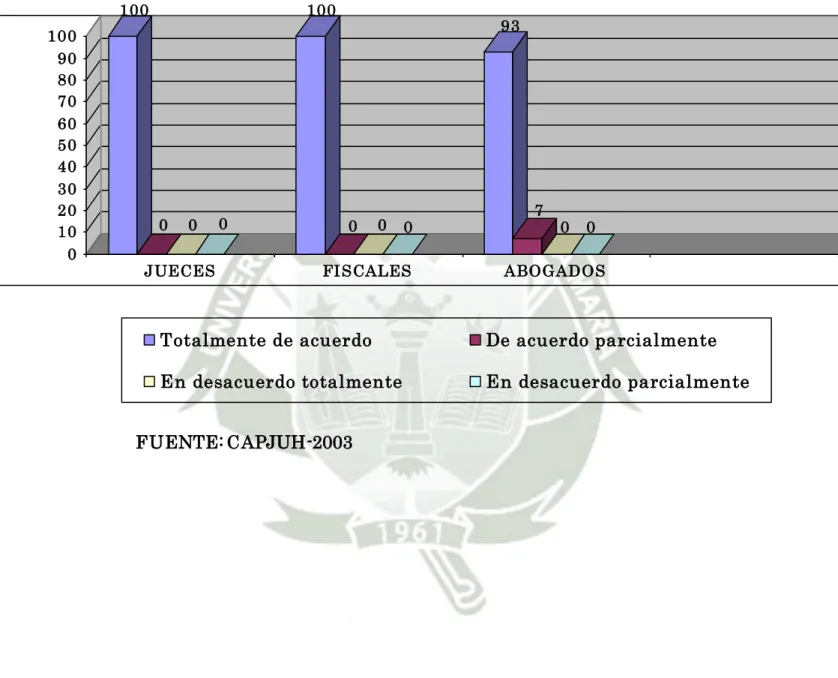 GRÁFICO N° 13  FUENTE: CAPJUH-2003 1000001000 0 0 93 7 0 00102030405060708090100