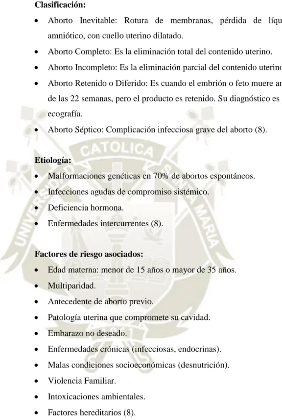 Cuadro Clínico. Gestación menor de 22 semanas con dolor abdominal en  bajo vientre y/o sangrado vaginal de cuantía variable con o sin cambios  cervicales