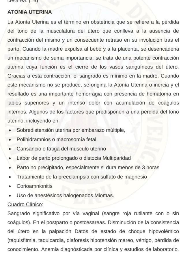 Cuadro Clínico:  