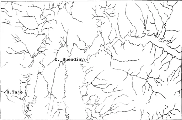 Fig. 3. Esquema de la red de drenaje.