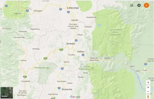 Gráfico 5: Mapa de la Zona Centro de la República del Ecuador  Elaborado por: Proaño A., (2018) 