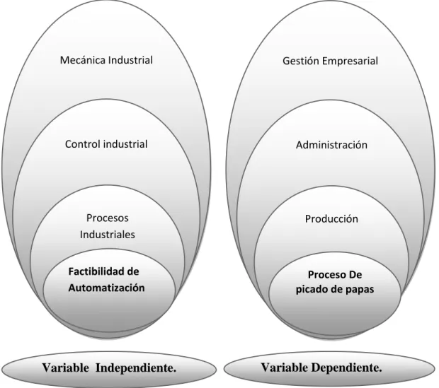 Fig. 2.11 Red de categorías fundamentales de las variables dependiente e  independiente 