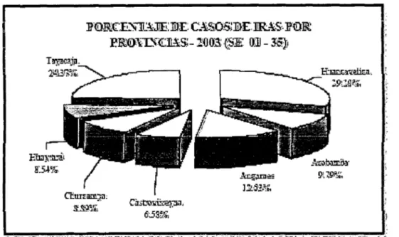 Figura  1.2  Porcentaje  de  atención  de  enfermedades  respiratorias  en  la  región  de  Huancavelica