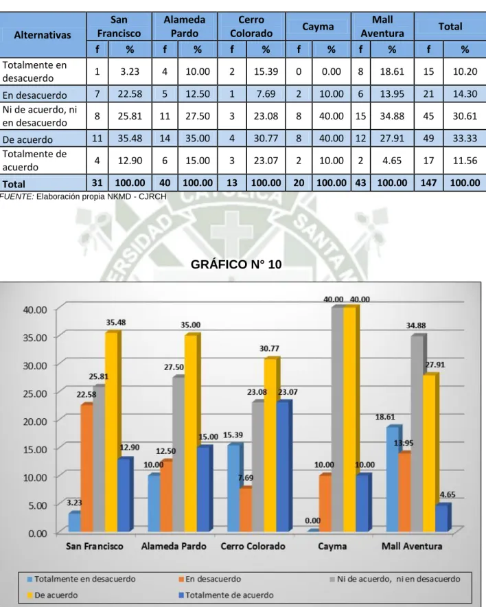 GRÁFICO N° 10 