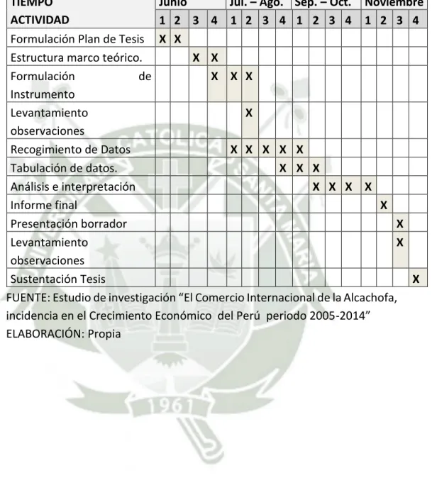 Cuadro N° 4: Tiempo de Investigación  