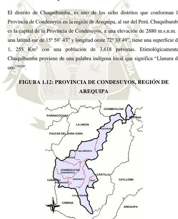 FIGURA 1.12: PROVINCIA DE CONDESUYOS, REGIÓN DE AREQUIPA 