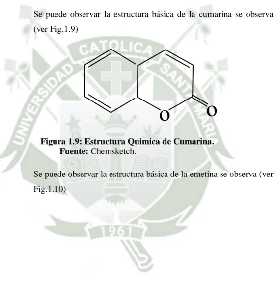 Figura 1.9: Estructura Quimica de Cumarina. 