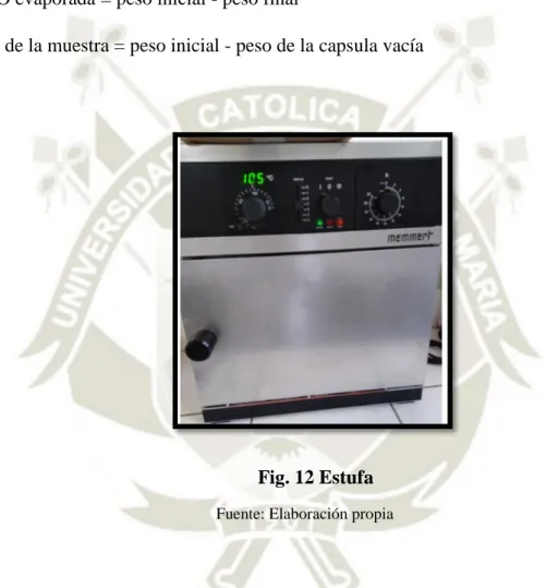 Fig. 12 Estufa  