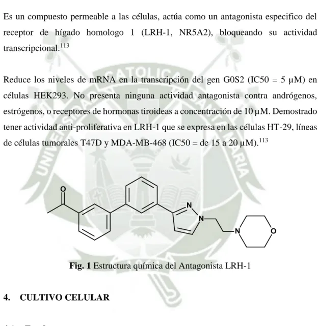 Fig. 1 Estructura química del Antagonista LRH-1 