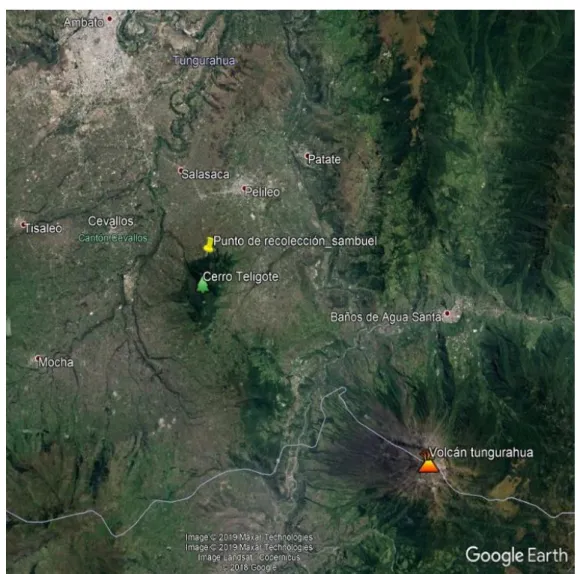 Fig. 2. Ubicación del punto de recolección  Fuente: https://www.earth.google.com 