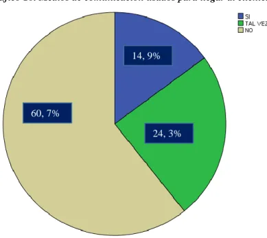 Gráfico 10. Medios de comunicación usados para llegar al cliente. 