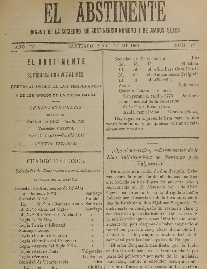 CUADRO DE HONOR