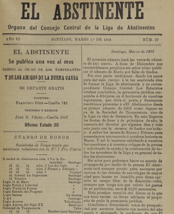 CUADRO DE HONOR