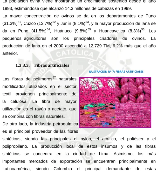ILUSTRACIÓN Nº 7: FIBRAS ARTIFICIALES