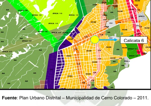 Figura 3.7 -  Plano de Ubicación de la calicata 6 