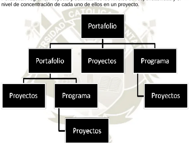 Figura  2.7.-  Project  Management  Institute.  (2014).  Modelo  de  un  Portfolio  Breakdown Structure
