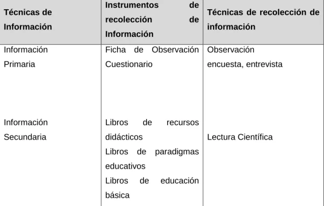 Tabla 5.  Plan Procesamiento de la Información 