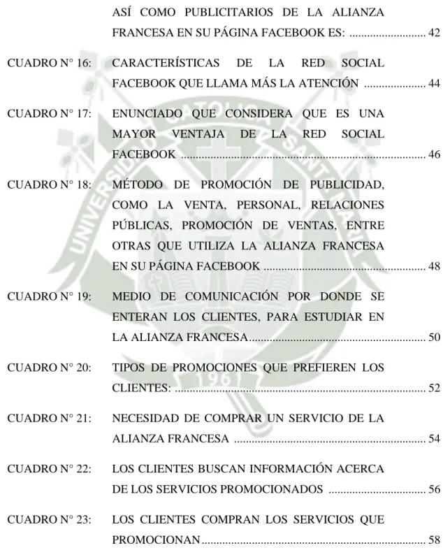 CUADRO N° 15:   LA  DISTRIBUCIÓN  DE  SEGMENTOS 