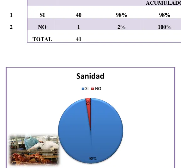 TABLA N° 4.6 SANIDAD 