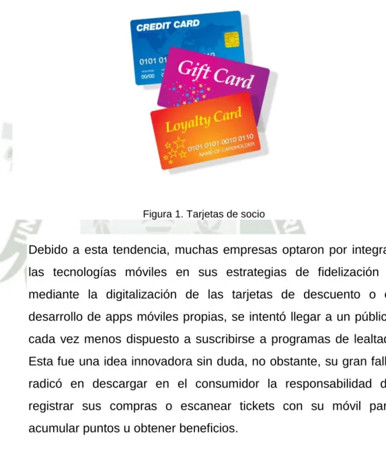 Figura 1. Tarjetas de socio  