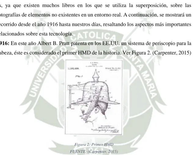 Figura 2: Primer HMD  FUENTE: (Carpenter, 2015) 