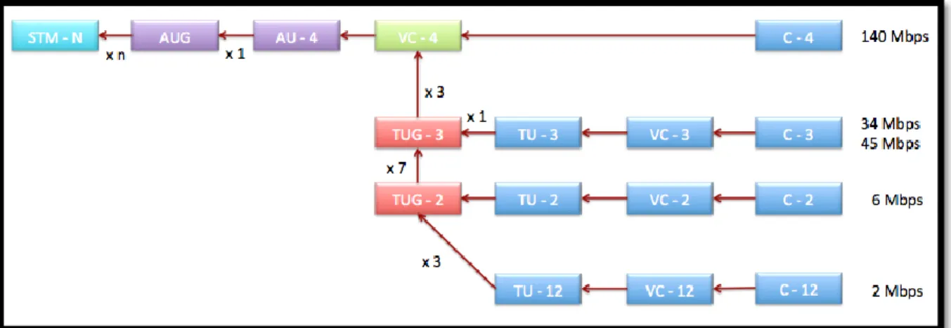 Figura 1. Multiplexación SDH 