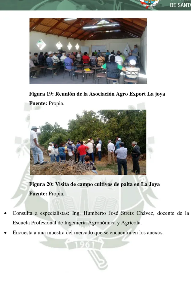 Figura 19: Reunión de la Asociación Agro Export La joya  Fuente: Propia. 