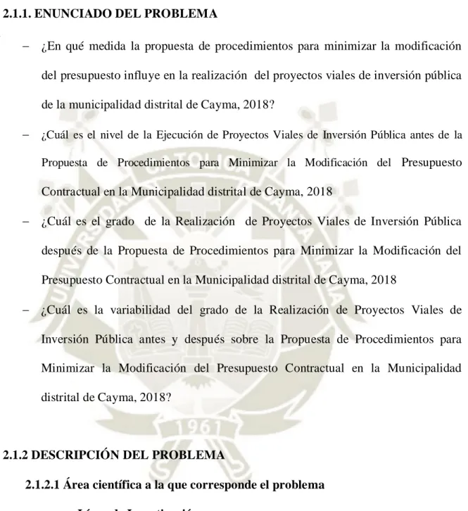 Tabla 1: Análisis de las Variables 