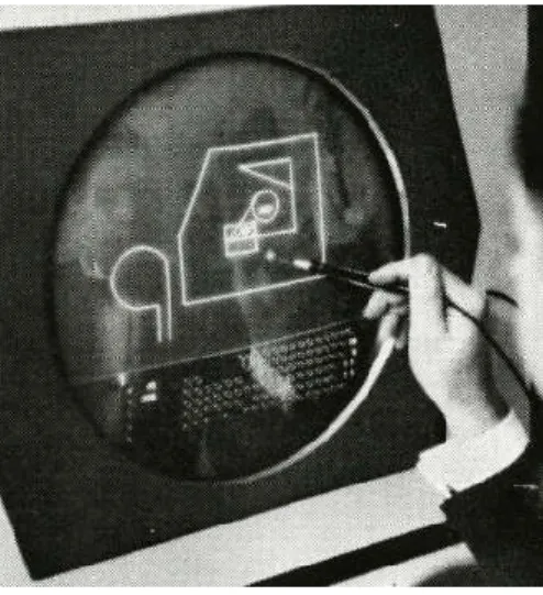Fig.  1  :  Jack  Gilmore  utilizando  un  light  pen. 