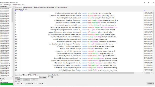 Figure 3. Frequency and use of the verb “consider” in the learner corpus 