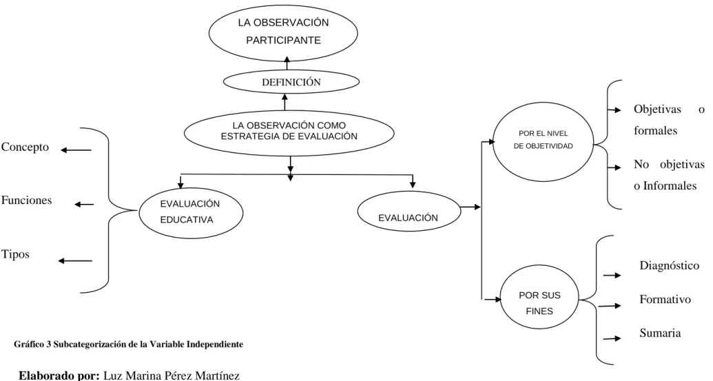 Gráfico 3 Subcategorización de la Variable Independiente 