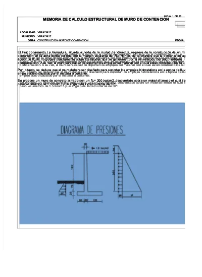 Memoria De Calculo Estructural De Muro De Contencion Hot Sex Picture