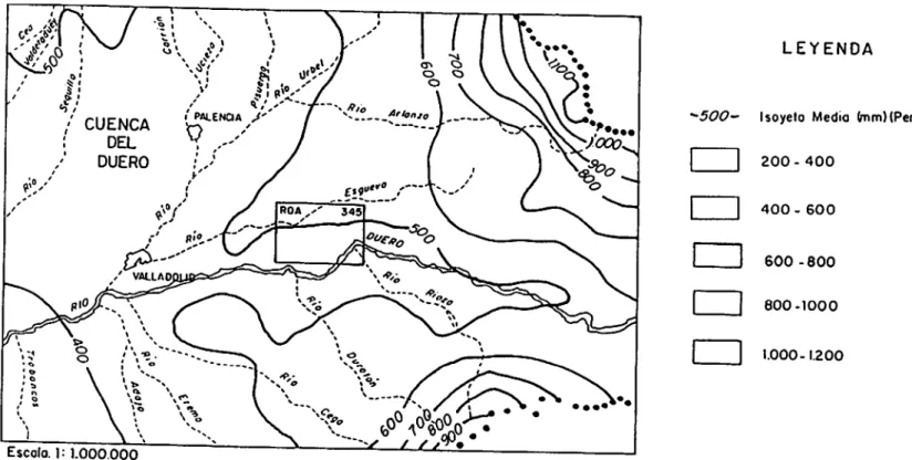 Fig. N° 1 Mapa de Isoyetas ( Periodo 1940- 85)