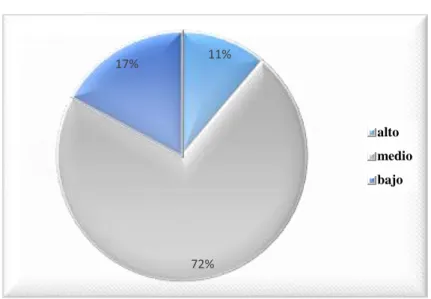 Gráfico 5 Nivel de desarrollo de escritura 