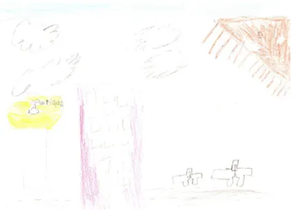 Figura 11. Desenho produzido por uma das raparigas que participou no  gdf que teve lugar na Escola EB1