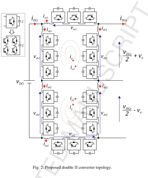 Fig. 2: Proposed double Π converter topology.