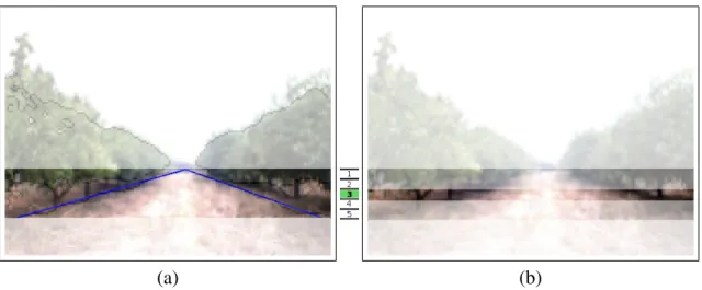 Figure 9. Example image with the representative borders with the area of interest and an example of subarea