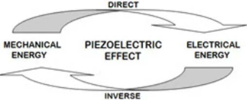 Figure 2. Scheme of the piezoelectric effect. 